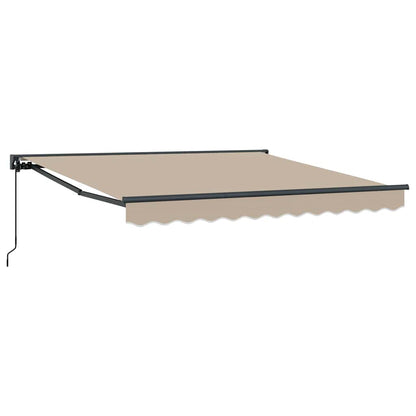 Inklapbaar Zonnescherm Beige 300x250 cm Polyester