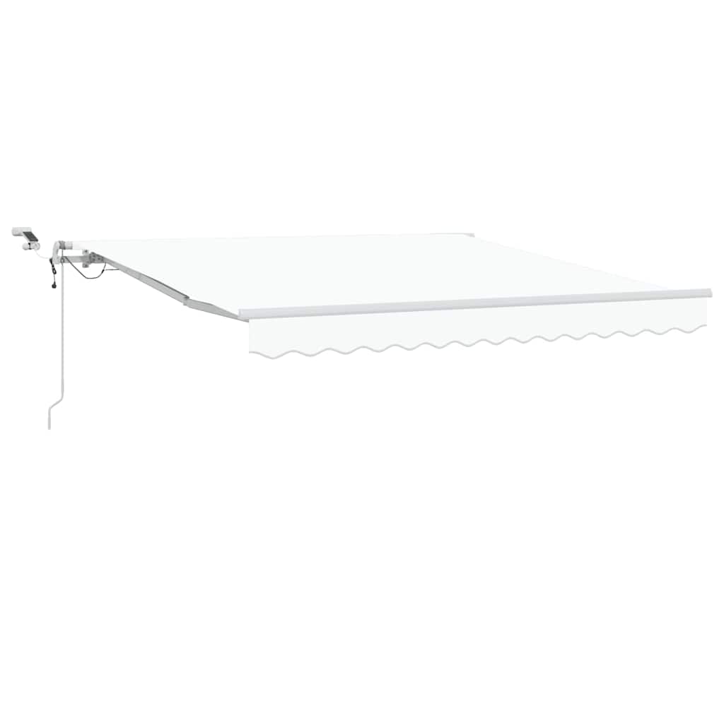 Inklapbaar Zonnescherm Wit 300 x 250 cm Stof en Metaal