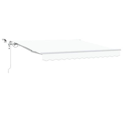 Inklapbaar Zonnescherm Wit 300 x 250 cm Stof en Metaal