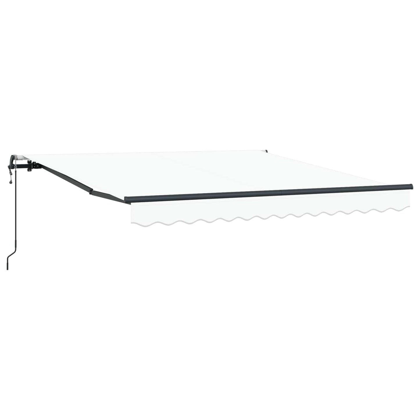 Inklapbaar Zonnescherm Wit 300 x 250 cm Stof en Aluminium