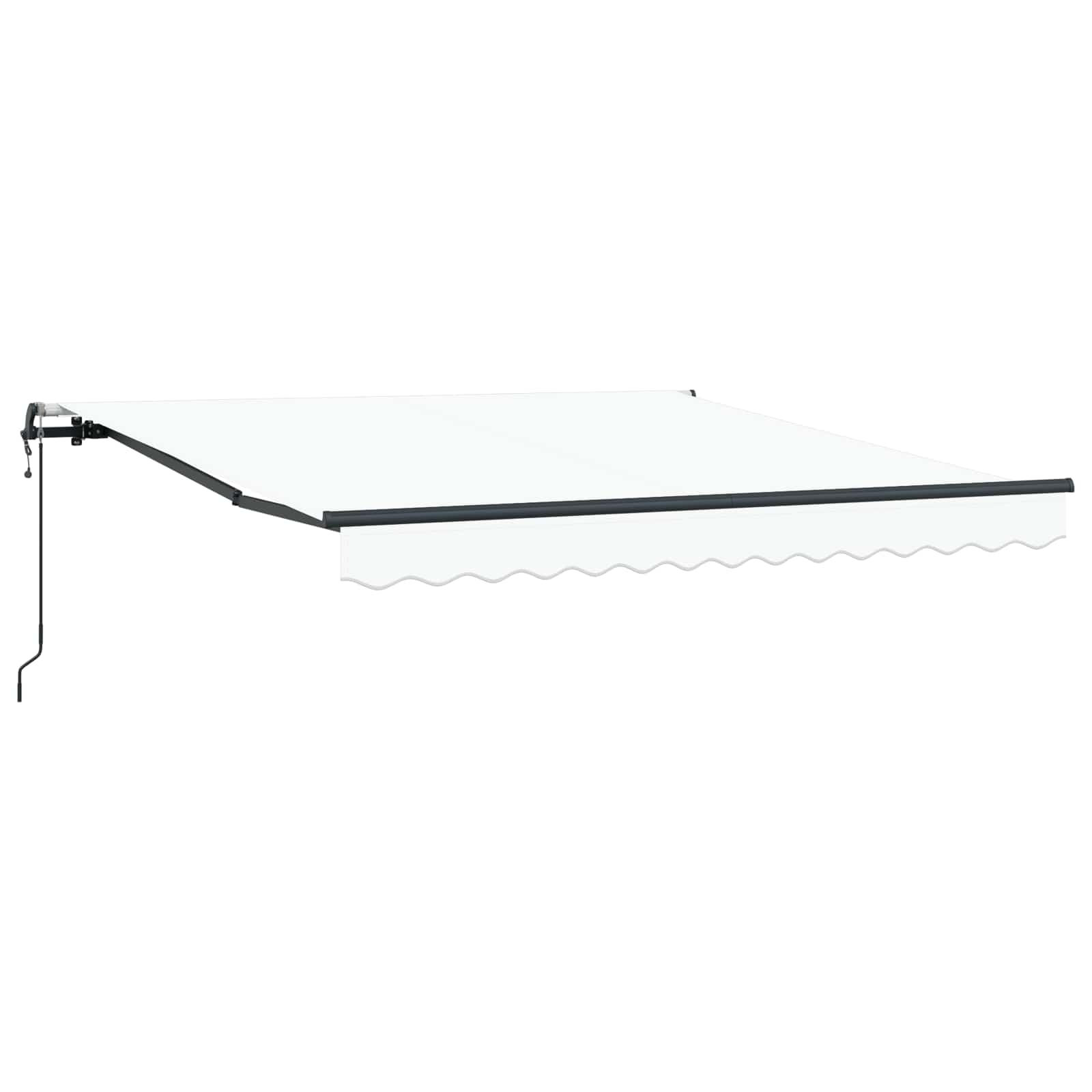 Inklapbaar Zonnescherm Wit 300 x 250 cm Stof en Aluminium