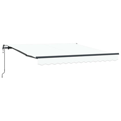 Inklapbaar Zonnescherm Wit 300 x 250 cm Stof en Aluminium