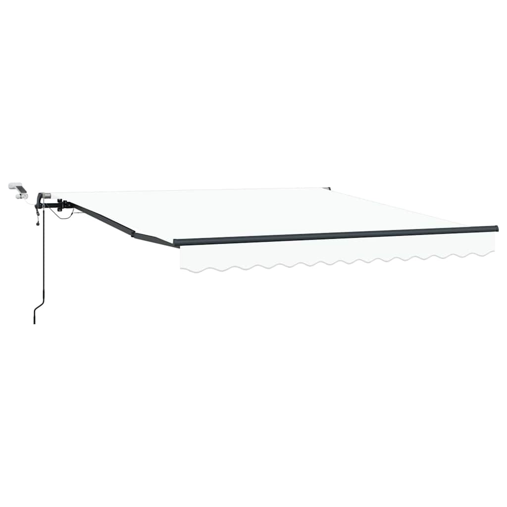 Inklapbaar Zonnescherm met Wit 300 x 250 cm Stof