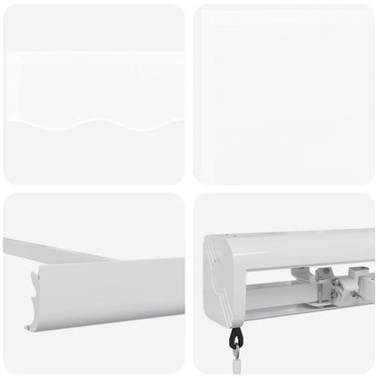Inklapbaar Zonnescherm Wit 300 x 250 cm Stof en Metaal