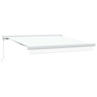 Retractable Awning White 300 x 250 cm Fabric and Metal