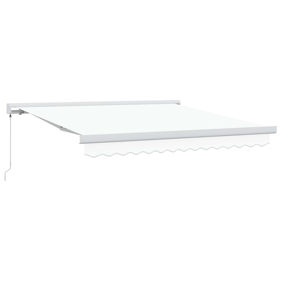Inklapbaar Zonnescherm Wit 300 x 250 cm Stof en Metaal