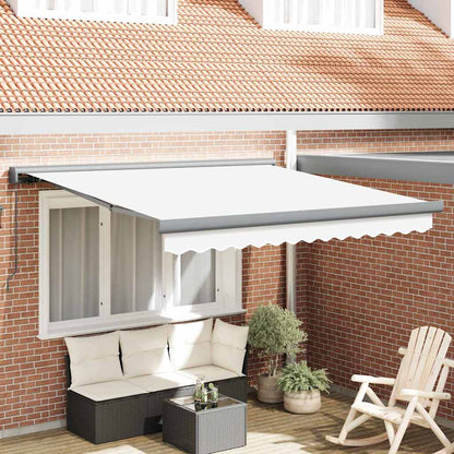 Luifel handmatig uitschuifbaar 300x250 cm wit