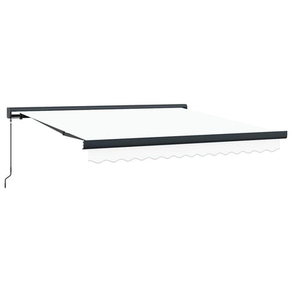 Luifel handmatig uitschuifbaar 300x250 cm wit