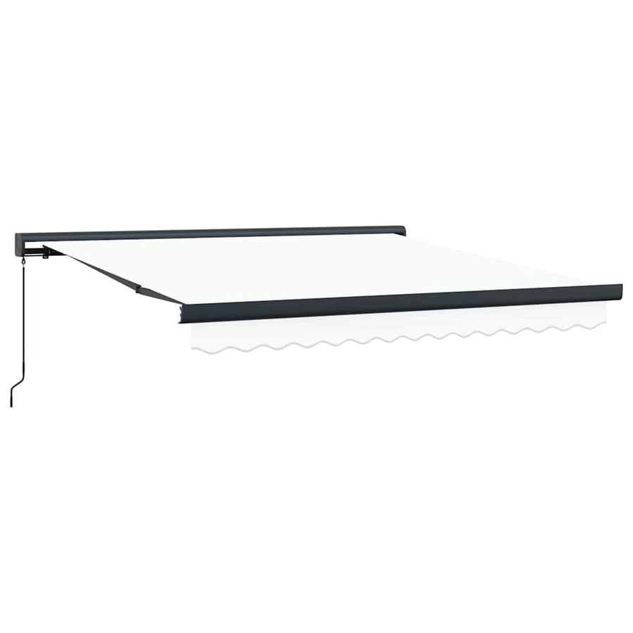 Luifel handmatig uitschuifbaar 300x250 cm wit