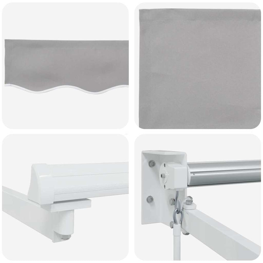 Markies Lichtgrijs 3 x 2,5 m Polyester en metaal
