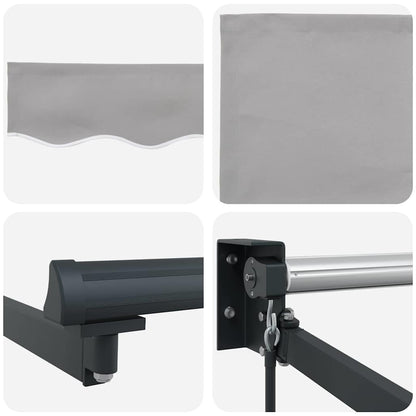 Markies Lichtgrijs 3 x 2,5 m Polyester en metaal