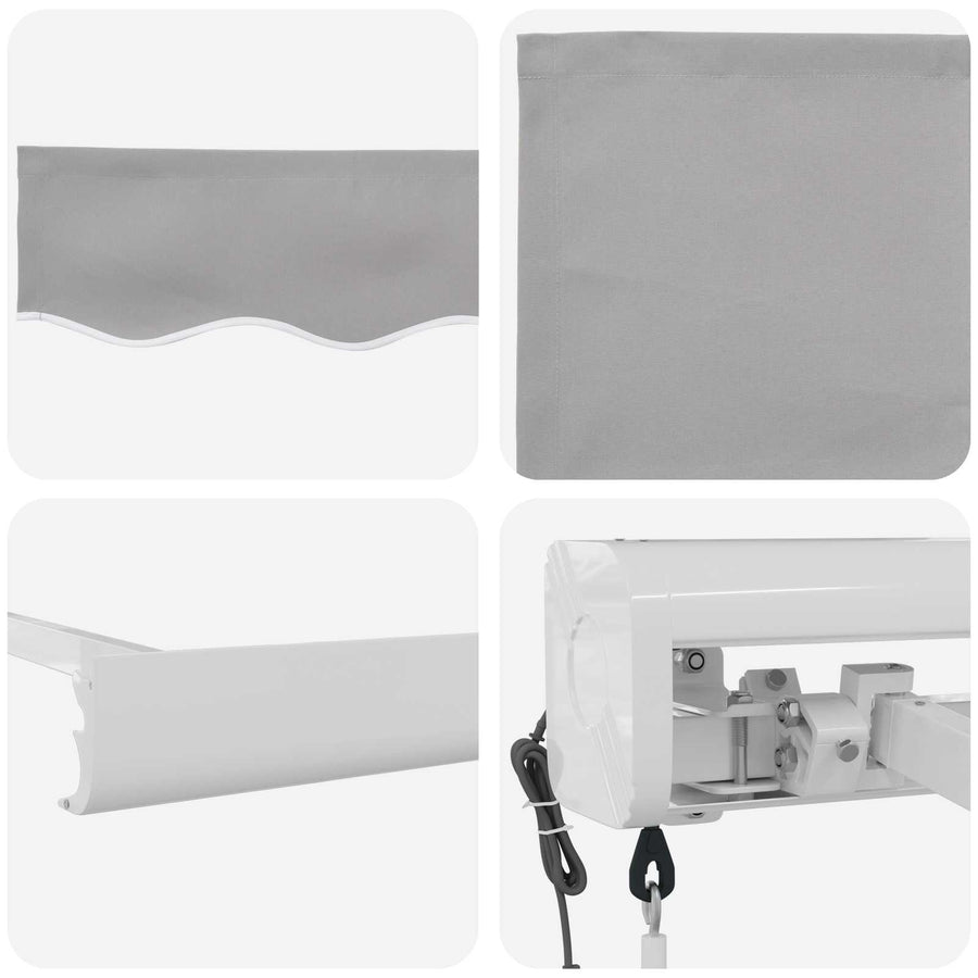 Markies Lichtgrijs 300 x 250 x 165 cm Polyester en Aluminium