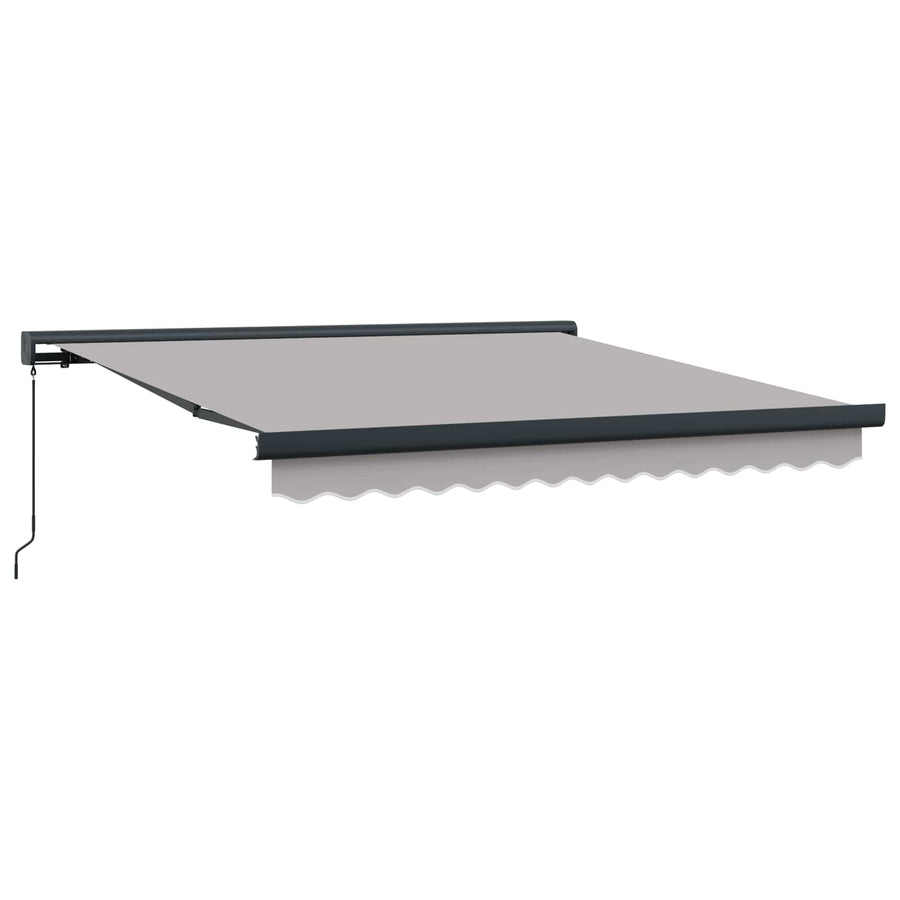 Inklapbaar Zonnescherm Lichtgrijs 300 x 250 cm Stof en Metaal