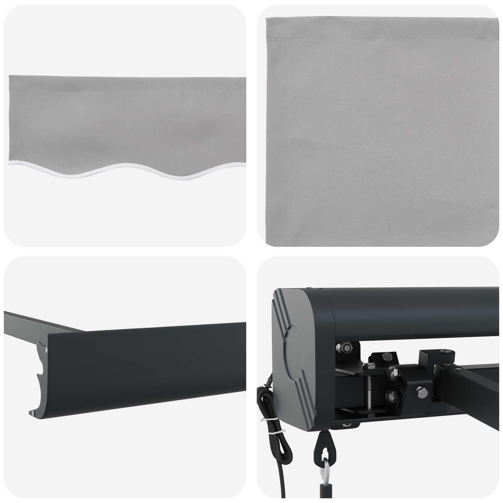 Markies Lichtgrijs 300 x 250 x 165 cm Polyester en Aluminium