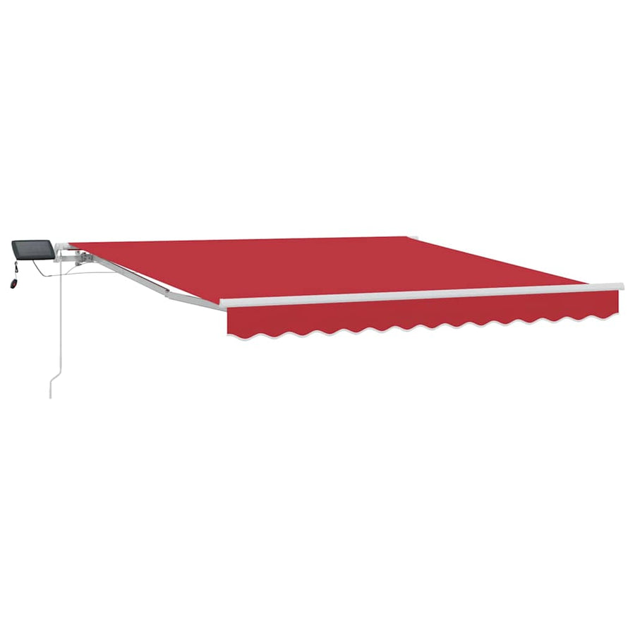 Inklapbaar Zonnescherm Rood 300 x 250 cm Stof en Staal