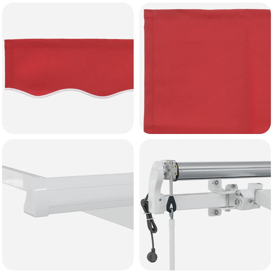 Inklapbaar Zonnescherm Rood 300 x 250 cm Stof