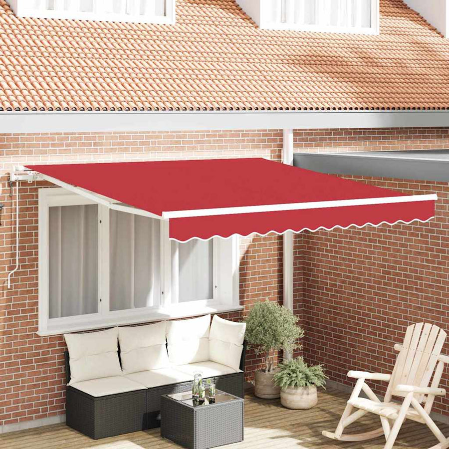 Inklapbaar Zonnescherm Rood 300 x 250 cm Stof