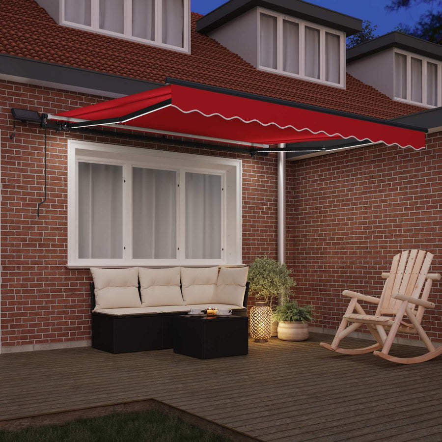 Inklapbaar Zonnescherm Rood 300 x 250 cm Stof