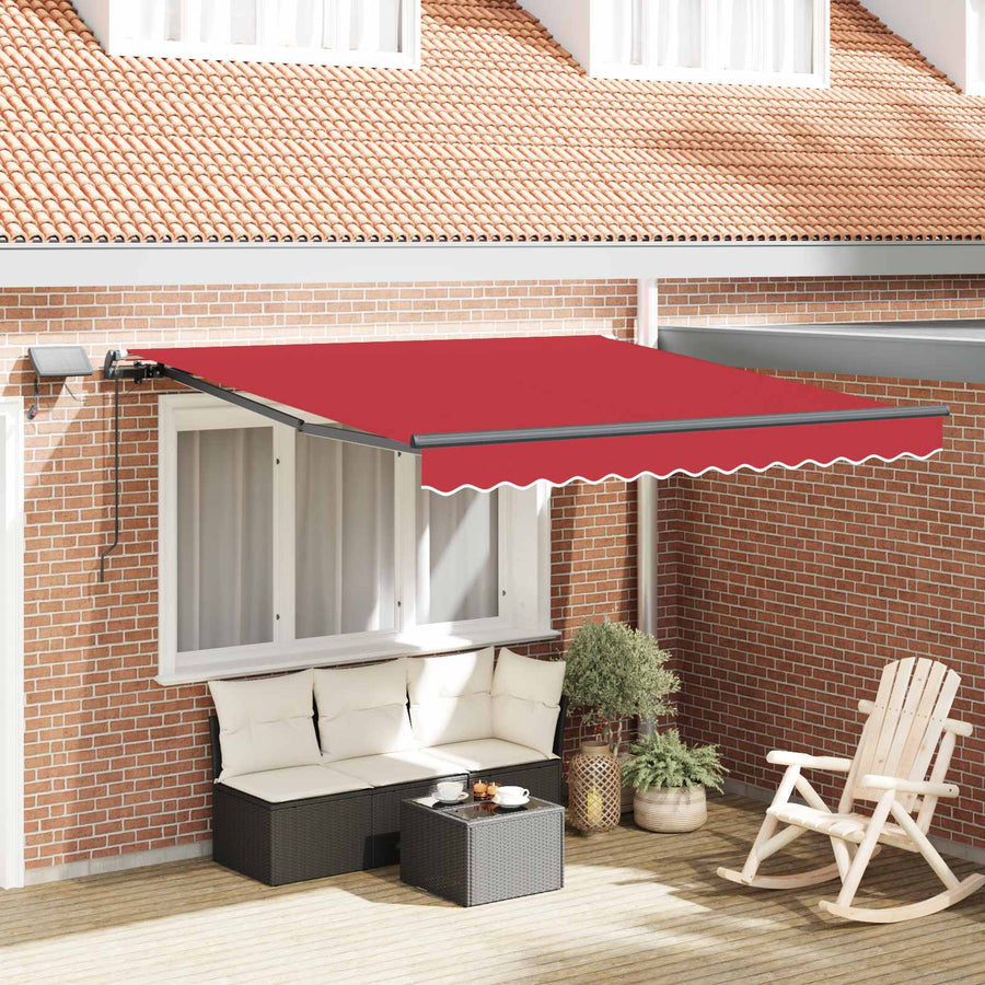 Inklapbaar Zonnescherm Rood 300 x 250 cm Stof