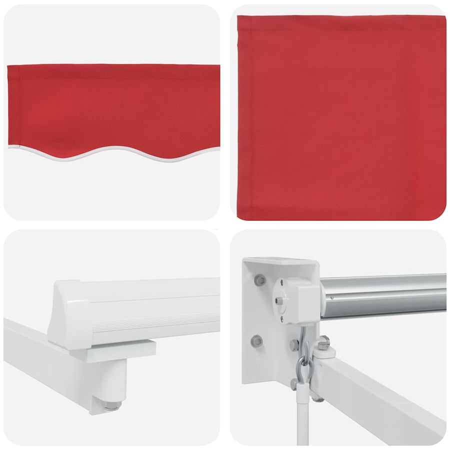 Inklapbaar Zonnescherm Rood 300x250 cm Stof