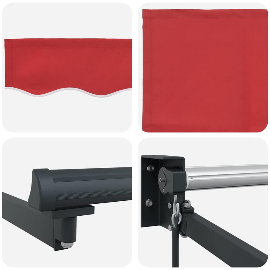 Markies Rood 3 x 2,5 m Polyester en metaal