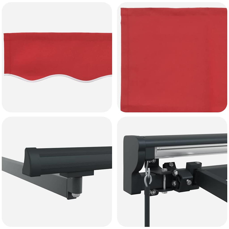 Inklapbaar Zonnescherm Rood 300x250 cm Polyester