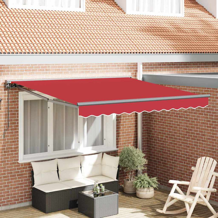 Inklapbaar Zonnescherm Rood 300x250 cm Polyester