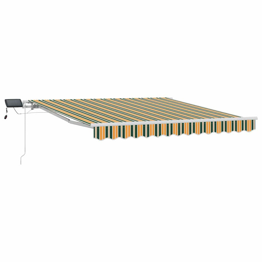 Inklapbaar Zonnescherm Groen en geel 300 x 250 cm Stof en Staal
