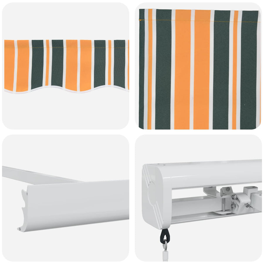 Inklapbaar Zonnescherm Groen en Geel 300 x 250 cm
