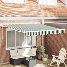 Markies Gestreept Groen en wit 3 x 2,5 m Polyester en metaal