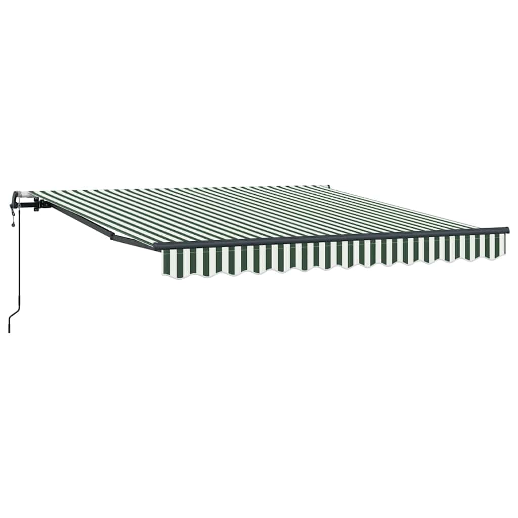 Inklapbaar Zonnescherm Groen en wit 300 x 250 cm Stof