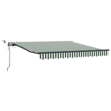 Inklapbaar Zonnescherm met Groen en wit 300 x 250 cm Stof