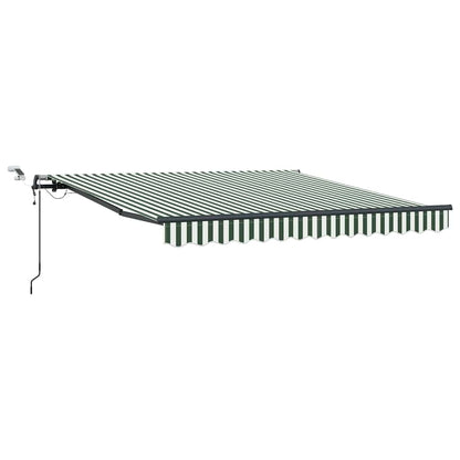 Inklapbaar Zonnescherm met Groen en wit 300 x 250 cm Stof