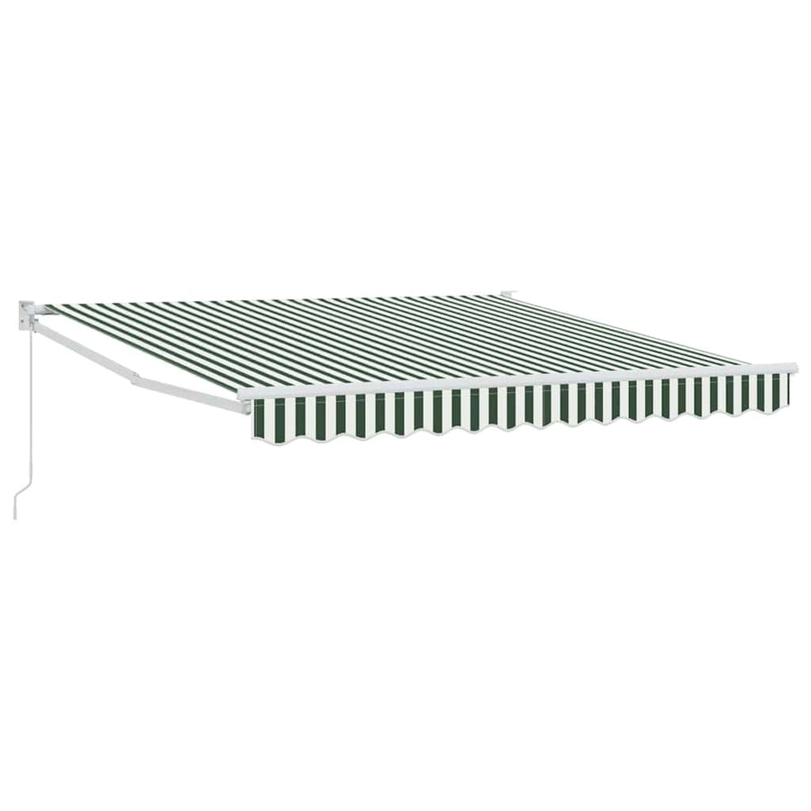 Markies Gestreept Groen en wit 3 x 2,5 m Polyester en metaal