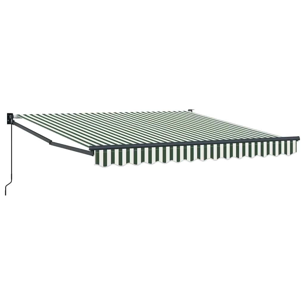 Markies Gestreept Groen en wit 3 x 2,5 m Polyester en metaal