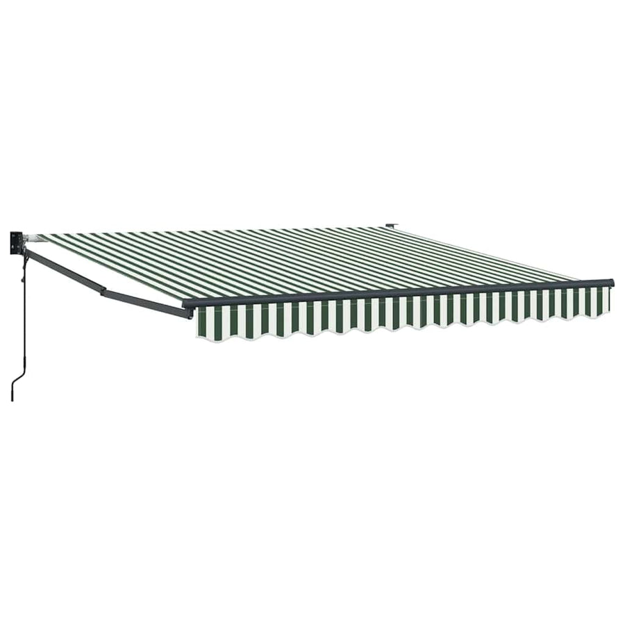Markies Gestreept Groen en wit 3 x 2,5 m Polyester en metaal