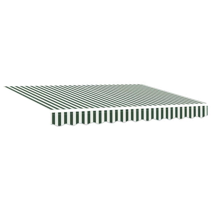 Inklapbaar Zonnescherm Groen en Wit 300 x 250 cm Stof en Metaal