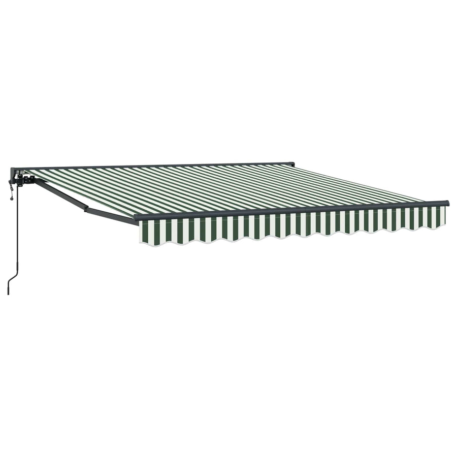 Zijde Frame Groen en Wit 300 x 250 cm Polyester met PU-coating