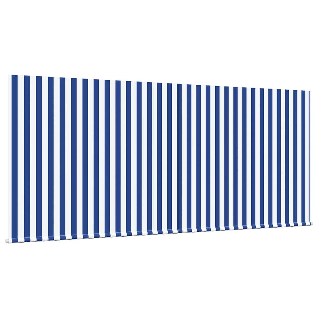 Inklapbaar Zonnescherm Marineblauw en wit 350 x 250 cm