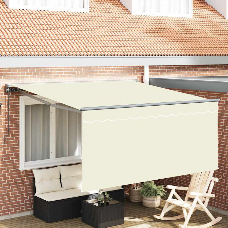 Inklapbaar Zonnescherm Crème 350 x 250 cm Stof