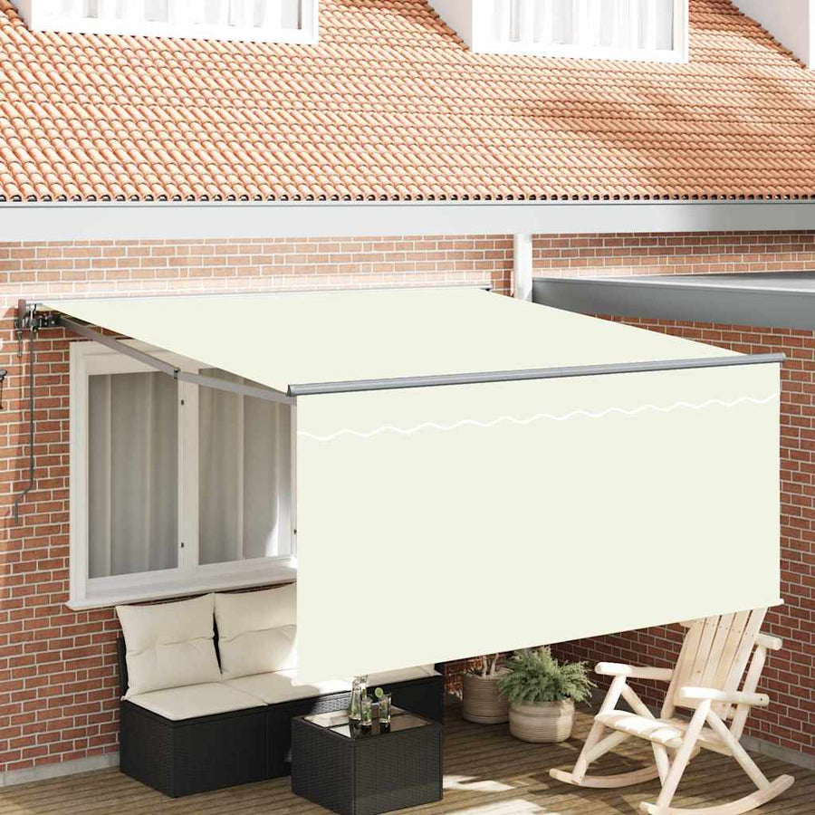 Inklapbaar Zonnescherm Crème 350 x 250 cm Stof