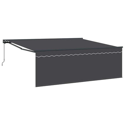 Inklapbaar Zonnescherm Oranje en Wit 350x250 cm Polyester