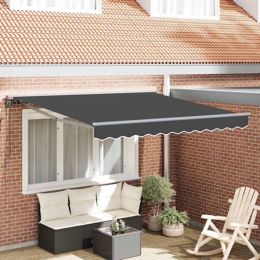 Inklapbaar Zonnescherm Antraciet 350x250 cm