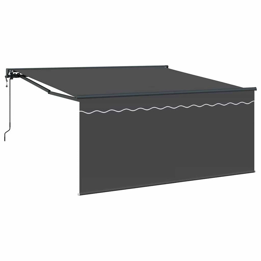 Inklapbaar Zonnescherm Antraciet Grijs 350 x 250 cm