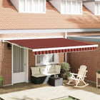 Retractable Awning Orange and Brown 350 x 250 cm