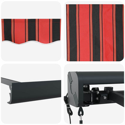 Automatische Uittrekbare Luifel in Oranje en Bruin 350x250 cm