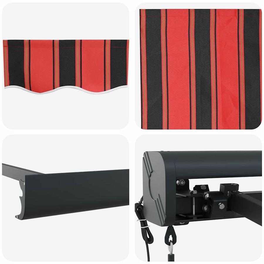 Automatische Uittrekbare Luifel in Oranje en Bruin 350x250 cm