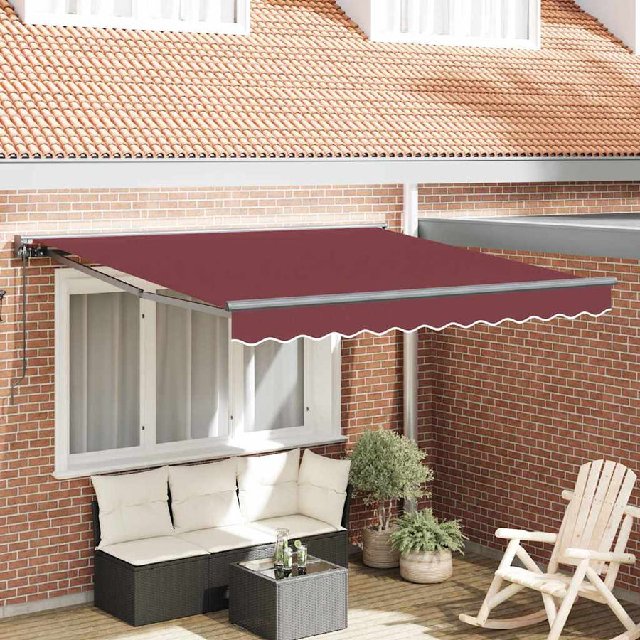 Inklapbaar Zonnescherm Bordeaux Rood 350x250 cm