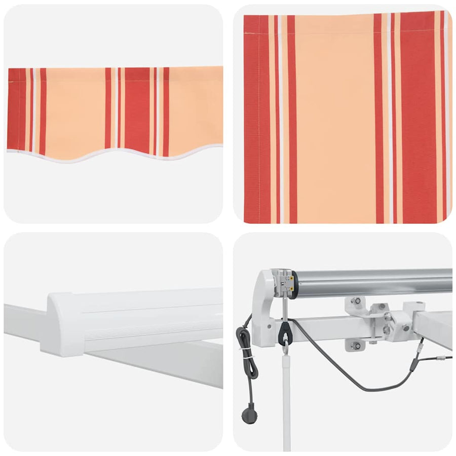 Inklapbaar Zonnescherm Geel en Oranje 350 x 250 cm