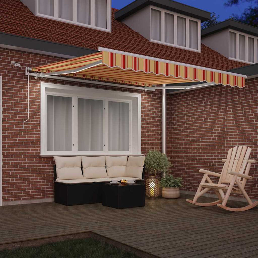 Inklapbaar Zonnescherm Geel en Oranje 350 x 250 cm